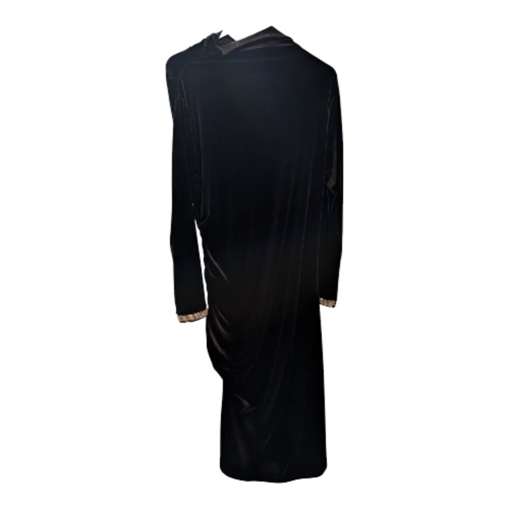 Anthropologie Black Velvet Long Gown XL Petite - Like New - Picture 2 of 5